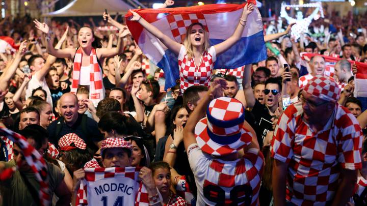hinchas de Croacia