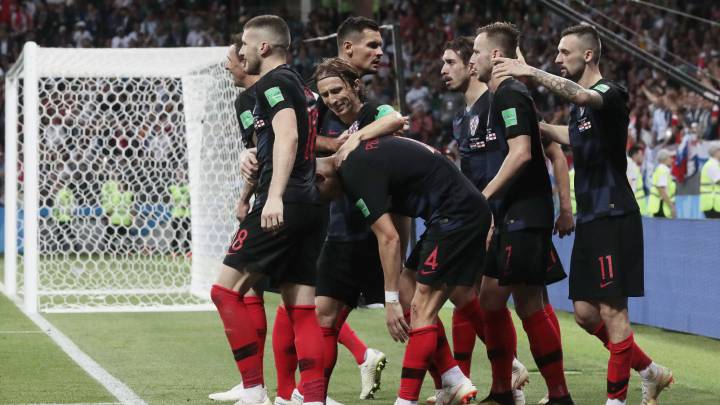 Croacia celebra su pase a la final.
