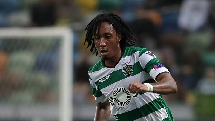 Gelson Martins, en un partido con el Sporting.