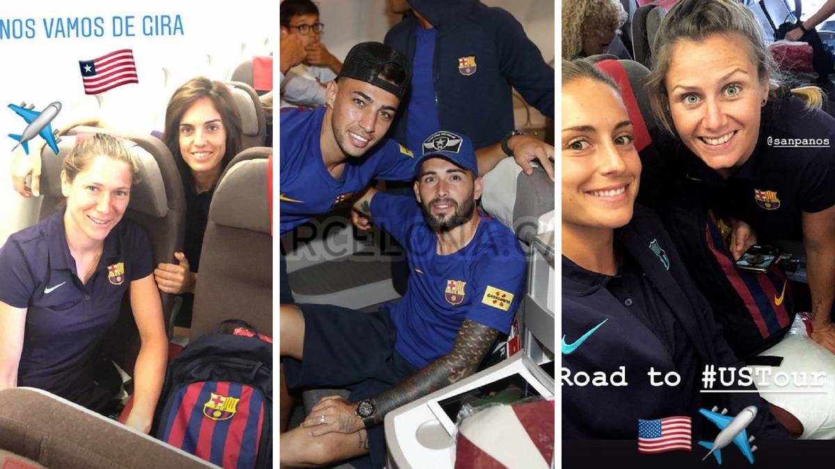 El Barcelona Femenino viajó a Portland en clase turista y el masculino en clase business.