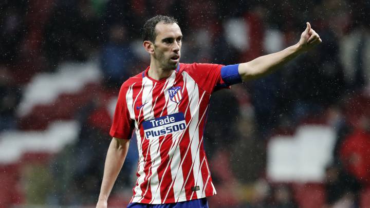 Godín con el Atlético.