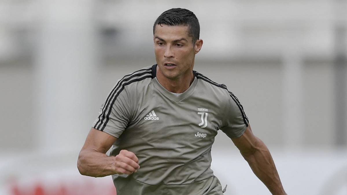 Cristiano entrena con la Juventus.