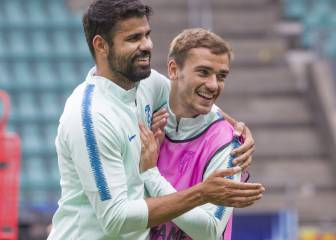 El último entrenamiento del Atleti antes de la final de la Supercopa