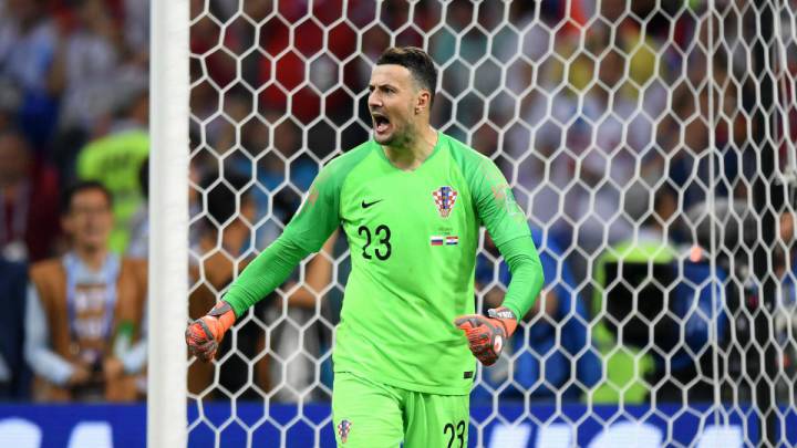 Subasic durante un partido con Croacia.