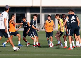 El Madrid se entrena con Odriozola y sin Vallejo