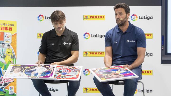 Fernando Morientes, junto a Kiko Narváez, en una presentación.