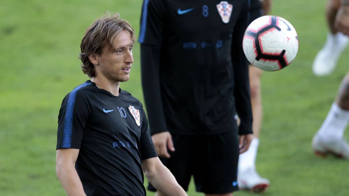 El jugador de la selección nacional de fútbol de Croacia Luka Modric.