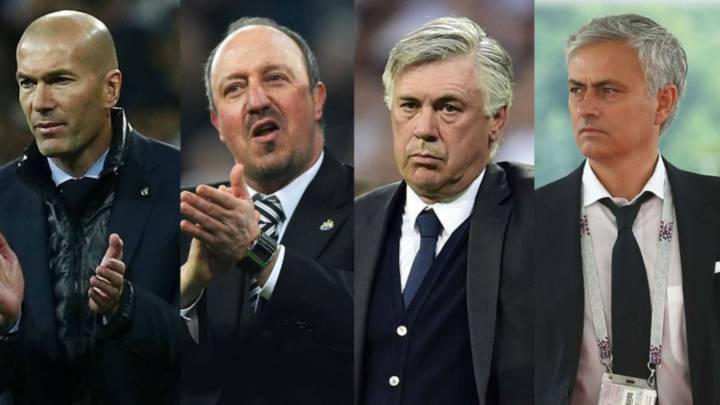 Zidane, Benítez, Ancelotti, Mourinho y Pellegrini.