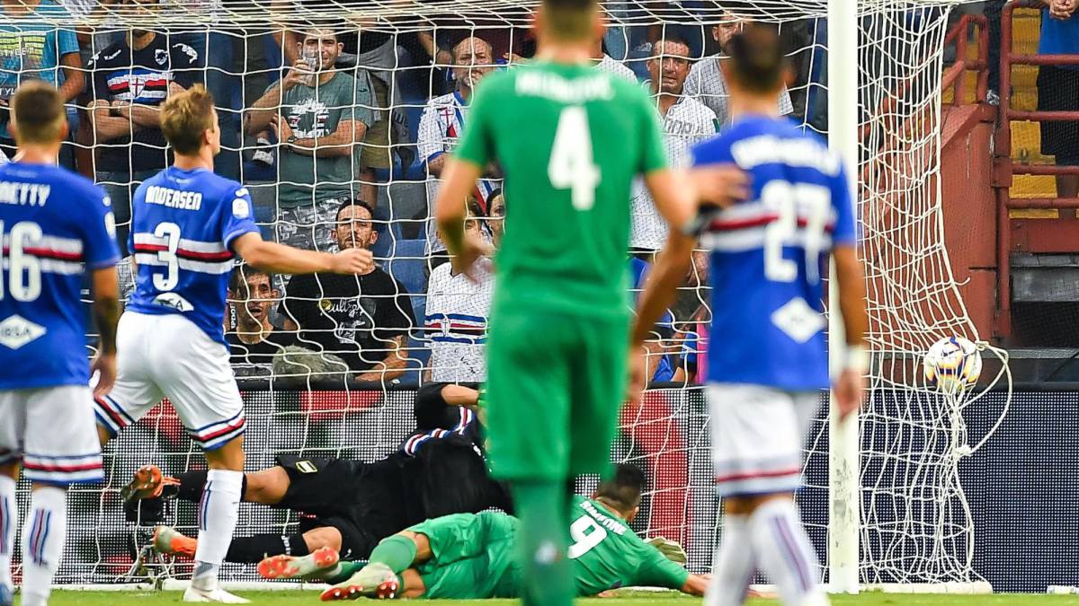 Giovanni Simeone marca en el empate ante la Sampdoria