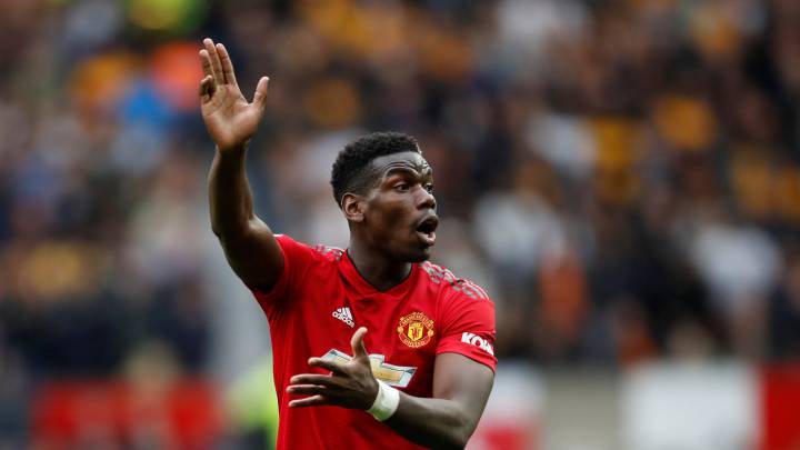 El centrocampista francés del Manchester United, Paul Pogba, durante un partido.