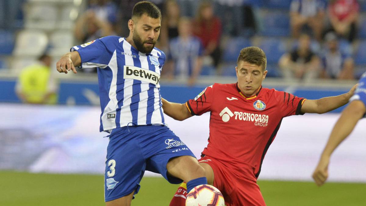 Rubén Duarte, en el partido ante el Getafe.