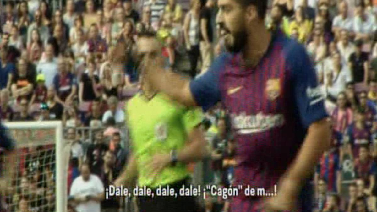 TV cameras capture Suárez's foul-mouthed tirade at referee