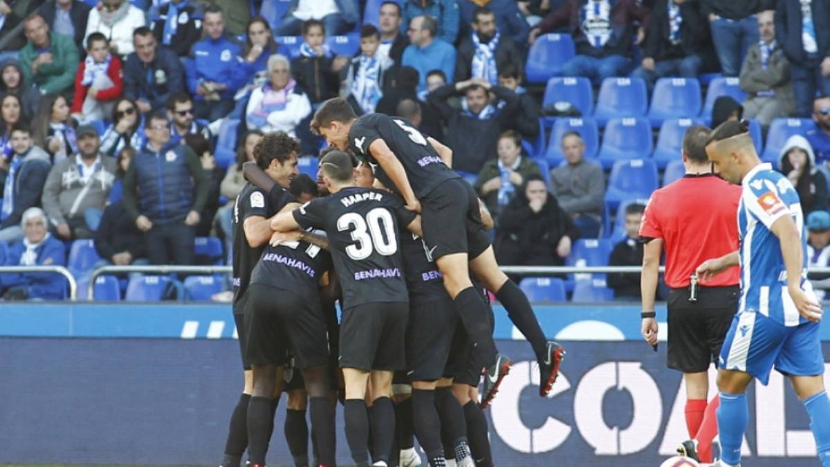 Deportivo 1 - Málaga 1: goles, resultado y resumen del partido