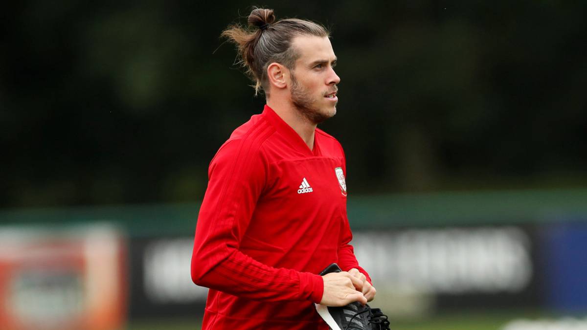 Gareth Bale, durante un entrenamiento con la selección galesa.