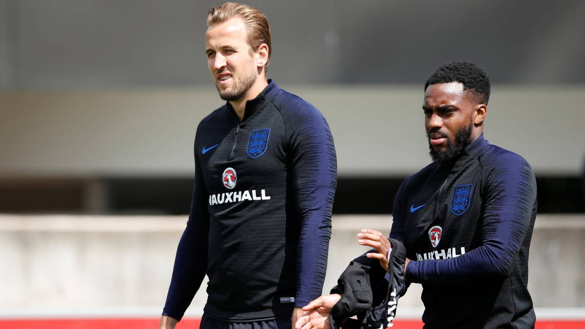 Danny Rose y Harry Kane, durante un entrenamiento con la selección inglesa.
