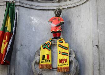 Iconic Brussels Manneken Pis to wear Atleti colours on Saturday
