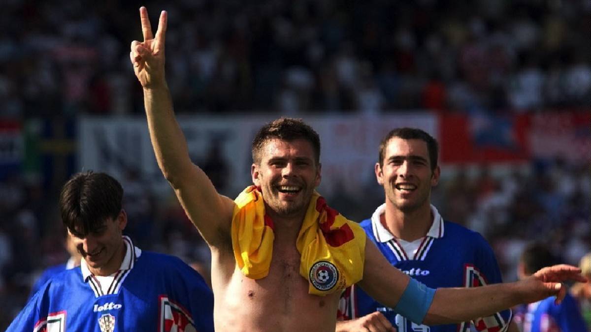 Zvonimir Boban durante un partido con Croacia en 1998.