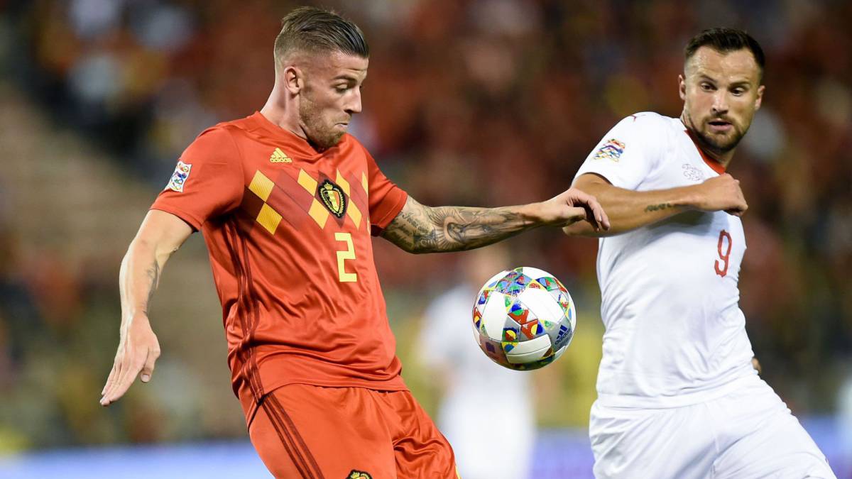 El central del Tottenham, Toby Alderweireld, durante un partido de Bélgica.