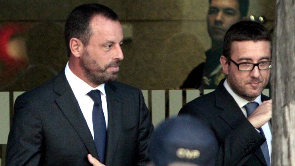 Sandro Rosell a la salida de una intervención judicial.