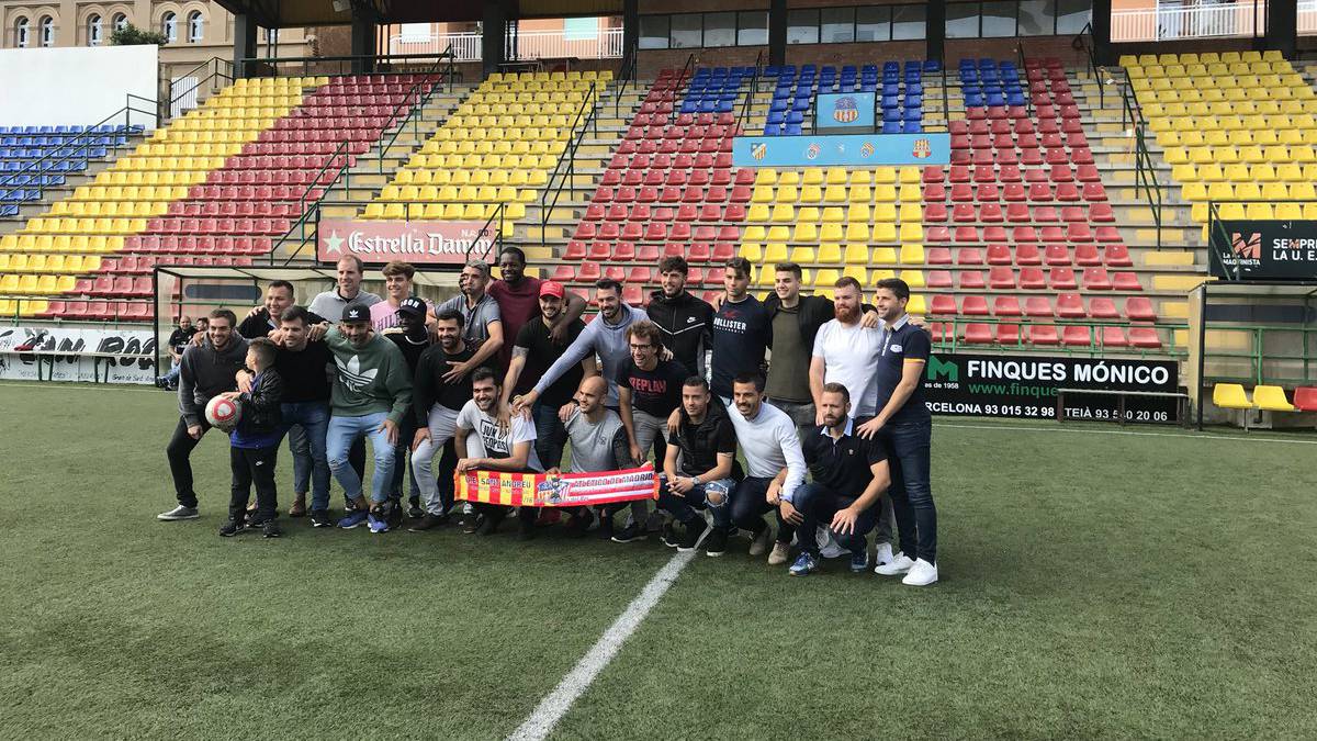 Jugadores del Sant Andreu tras conocer a su rival en Copa: Atlético.