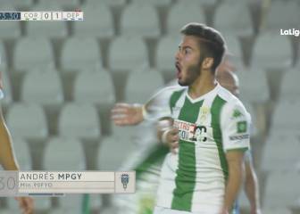 El Córdoba empata en el 94' ante un Depor que acabó con 9