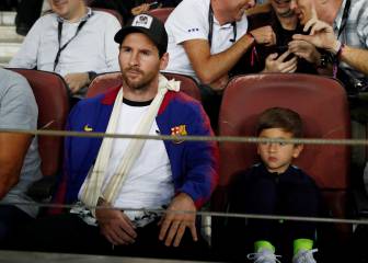 Messi back at the Camp Nou