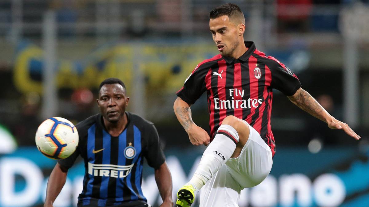 Suso (Milán), en el reciente derbi contra el Inter.