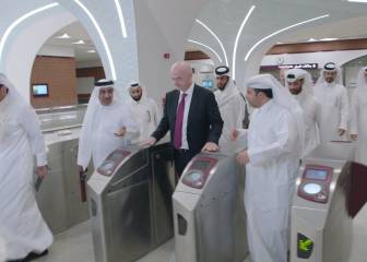 Infantino inaugura el metro de Doha