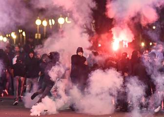 Ultras from Marseille and Lazio clash during Europa League