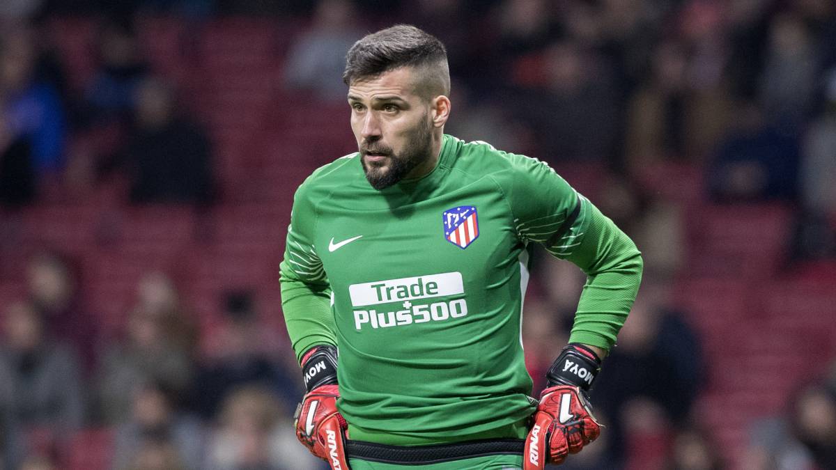 Moyá con el Atlético.