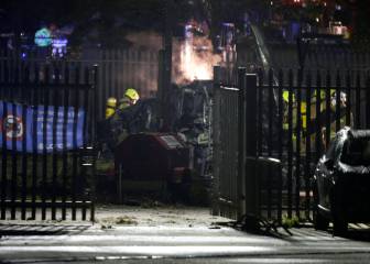 Las impactantes imágenes del accidente del helicóptero del dueño del Leicester