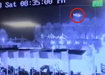 Una cámara captó la caída y explosión del helicóptero