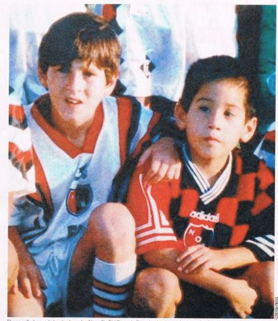 Newells Old Boys 1996. Leo Messi con 9 años vestido para jugar con el equipo rosarina