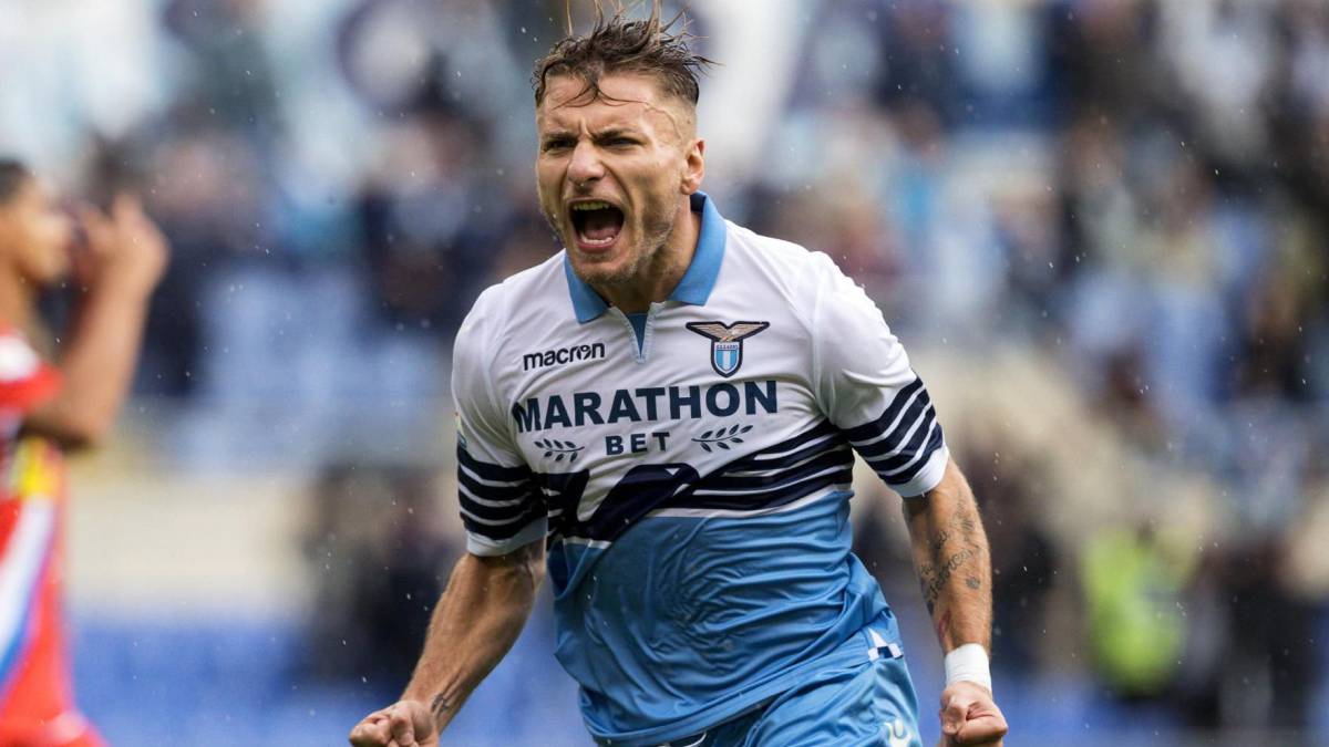 Immobile celebra un gol.