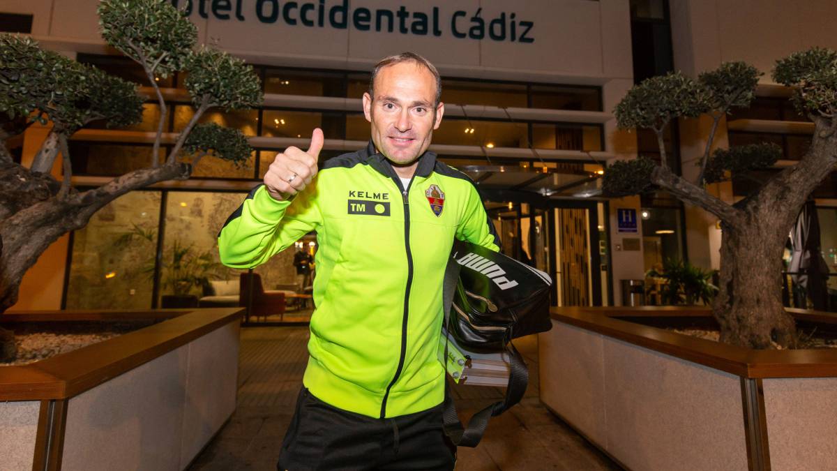 Nino, ayer, nada más llegar a Cádiz