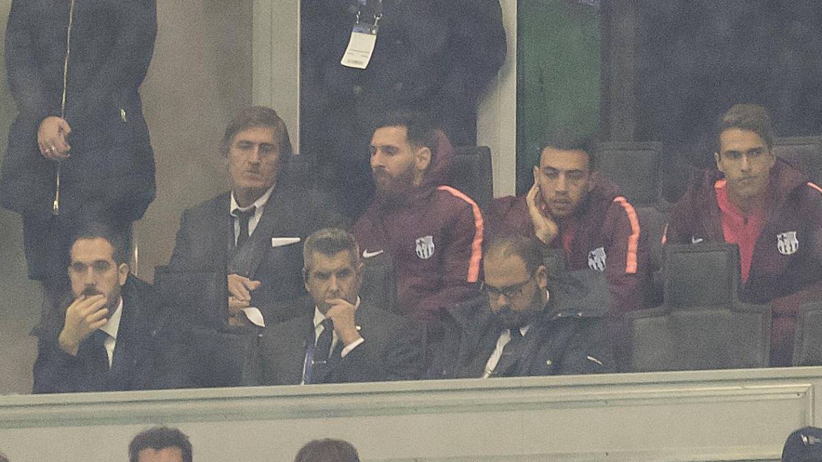 Messi no jugo el partido ante el Inter por precaución.