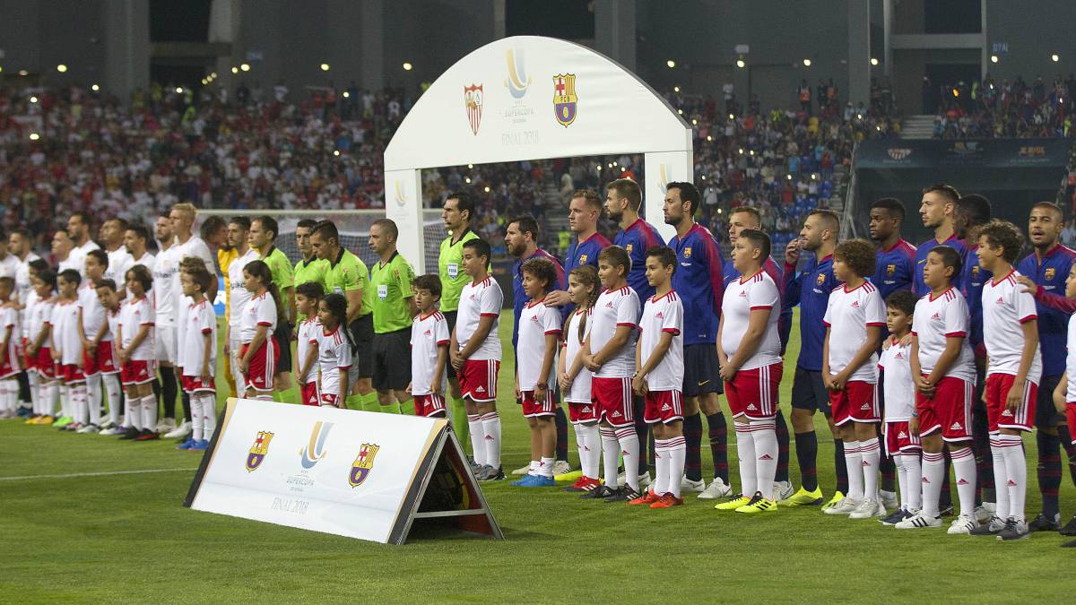 La Supercopa del pasado agosto que Sevilla y Barcelona celebraron en Marruecos.