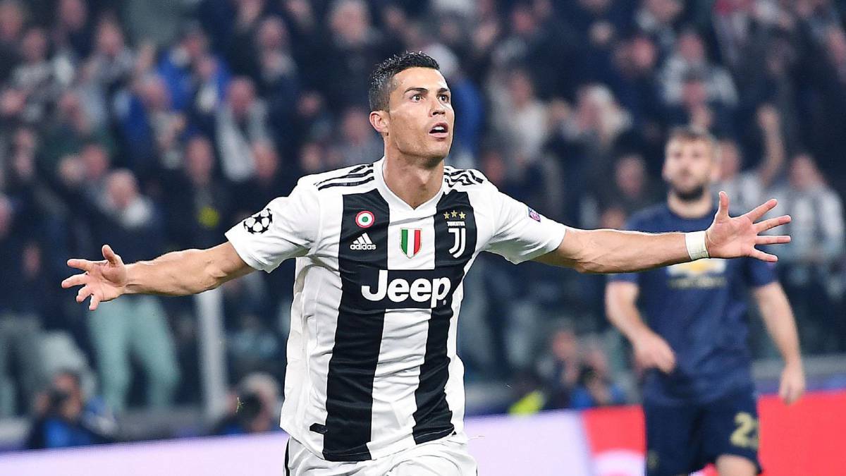 Cristiano celebra su gol ante el Manchester United.