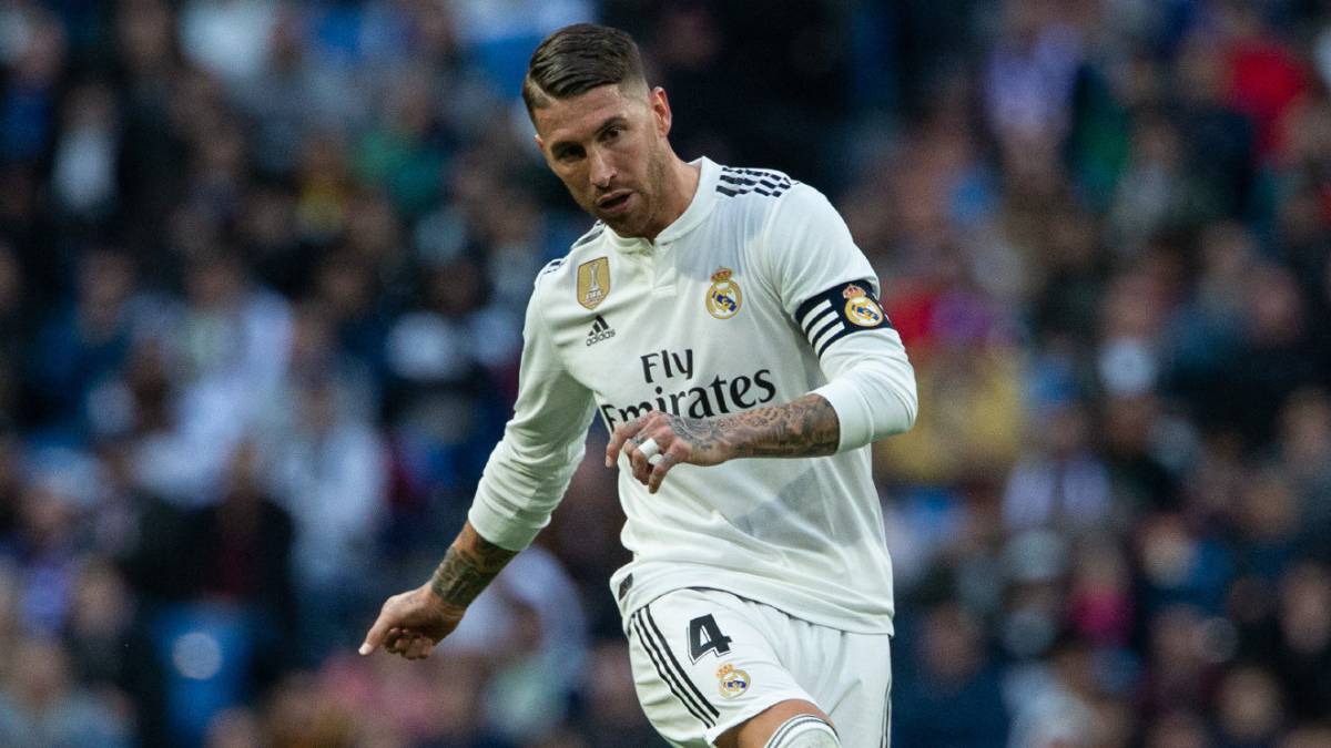 Ramos, durante el partido ante el Valladolid.