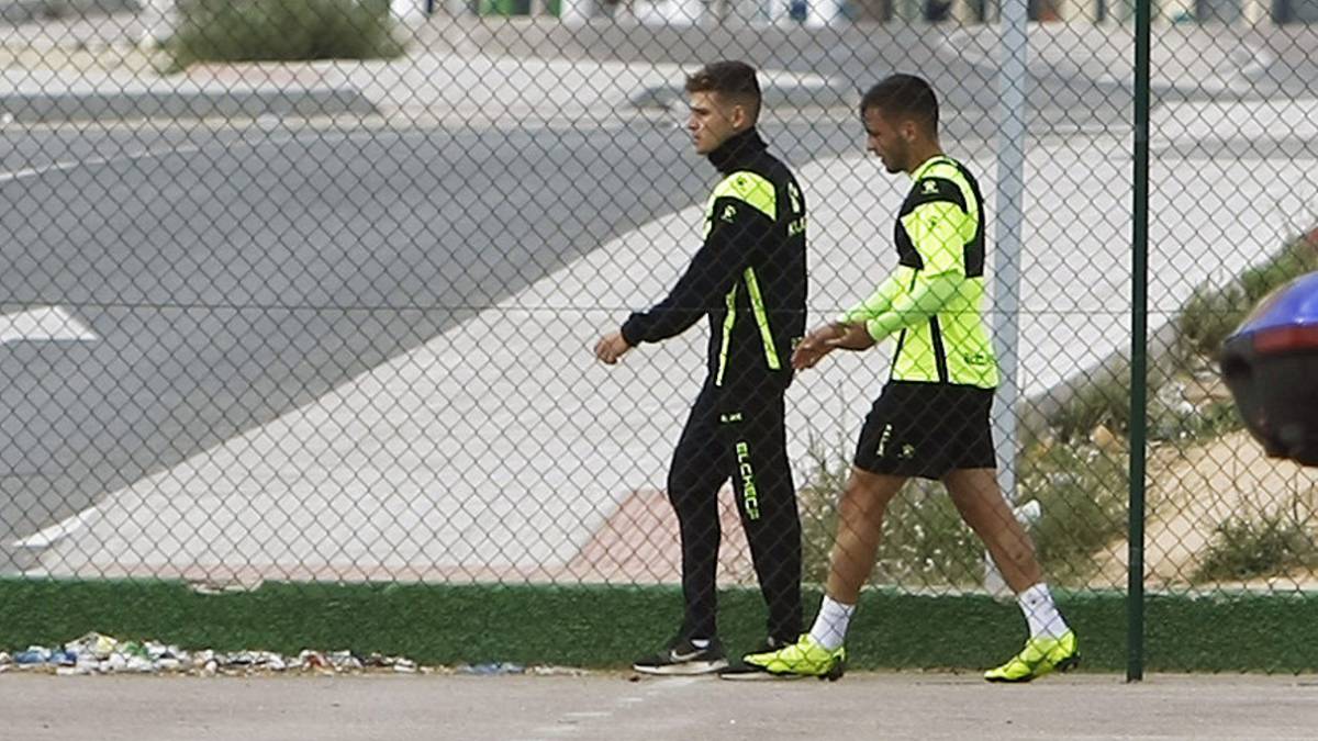 BORJA MARTINEZ SE RETIRA DEL ENTRENAMIENTO DEL ELCHE