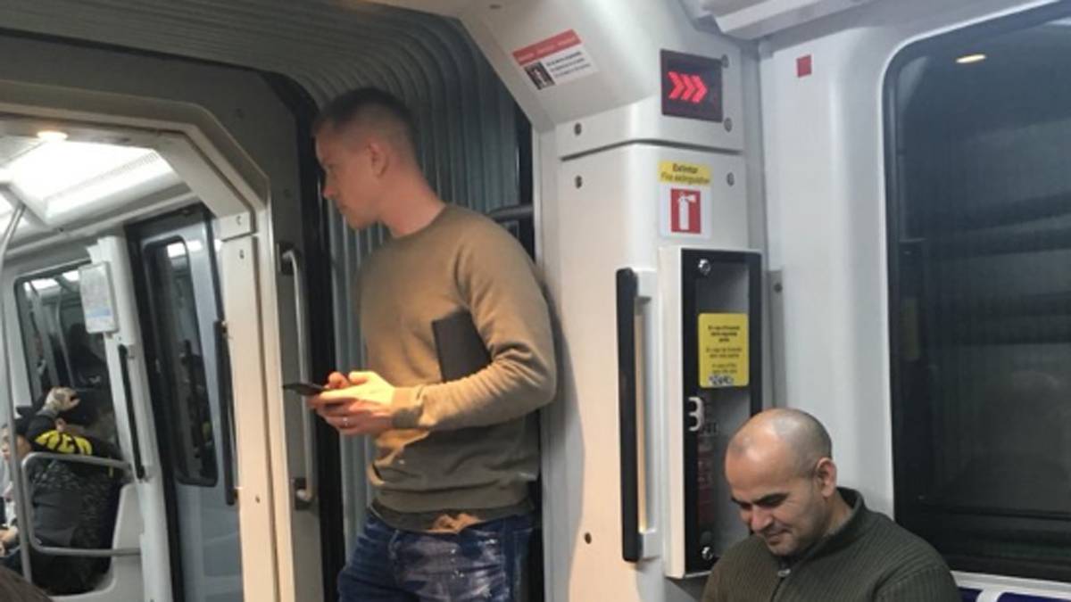 Ter Stegen, un viajero más del metro de Barcelona