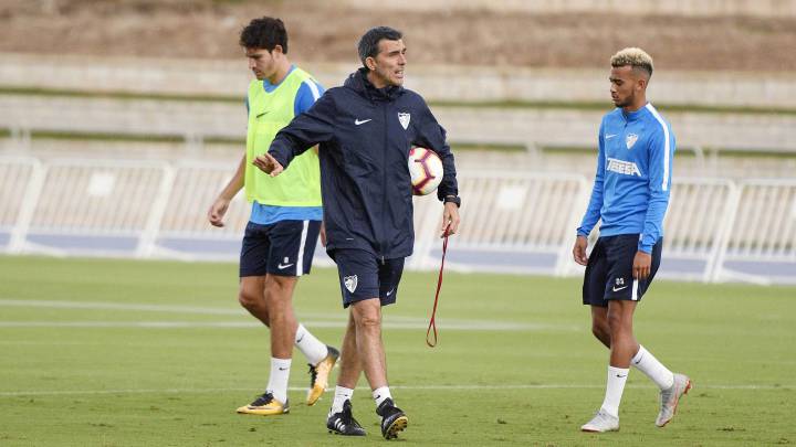 Muñiz en un entrenamiento