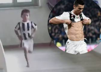Pjanic son imitates Cristiano Ronaldo goal celebration