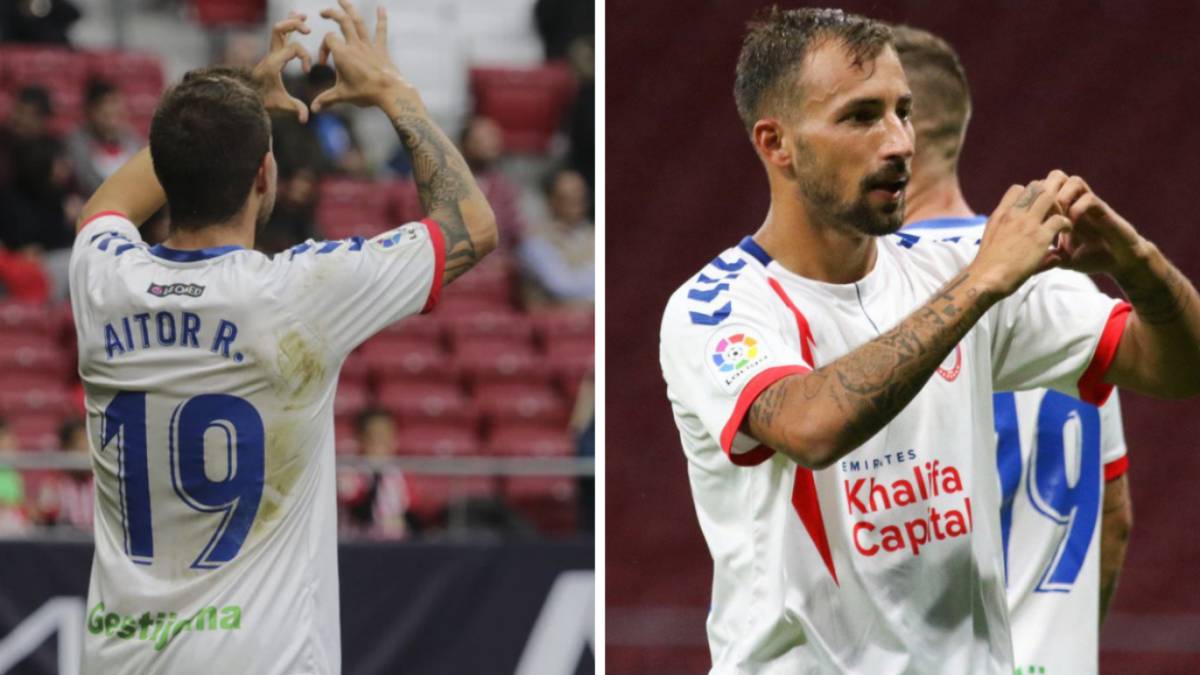 Aitor Ruibal y Aitor García, jugadores del Rayo Majadahonda.