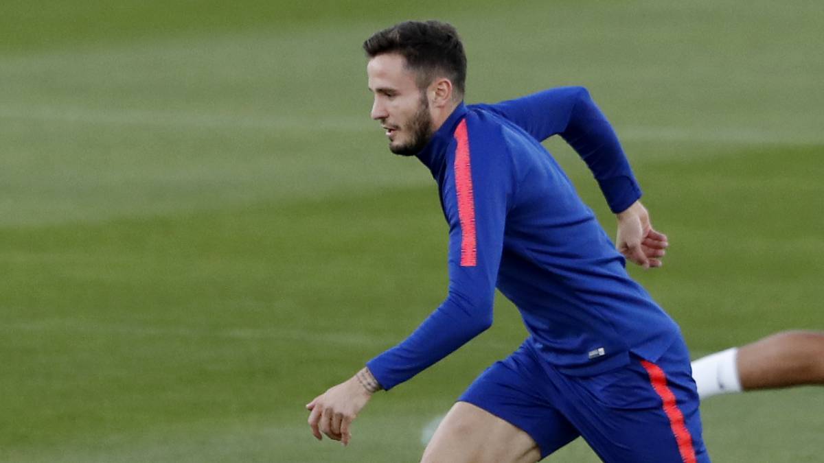 SAUL en el ENTRENAMIENTO del ATLETICO DE MADRID