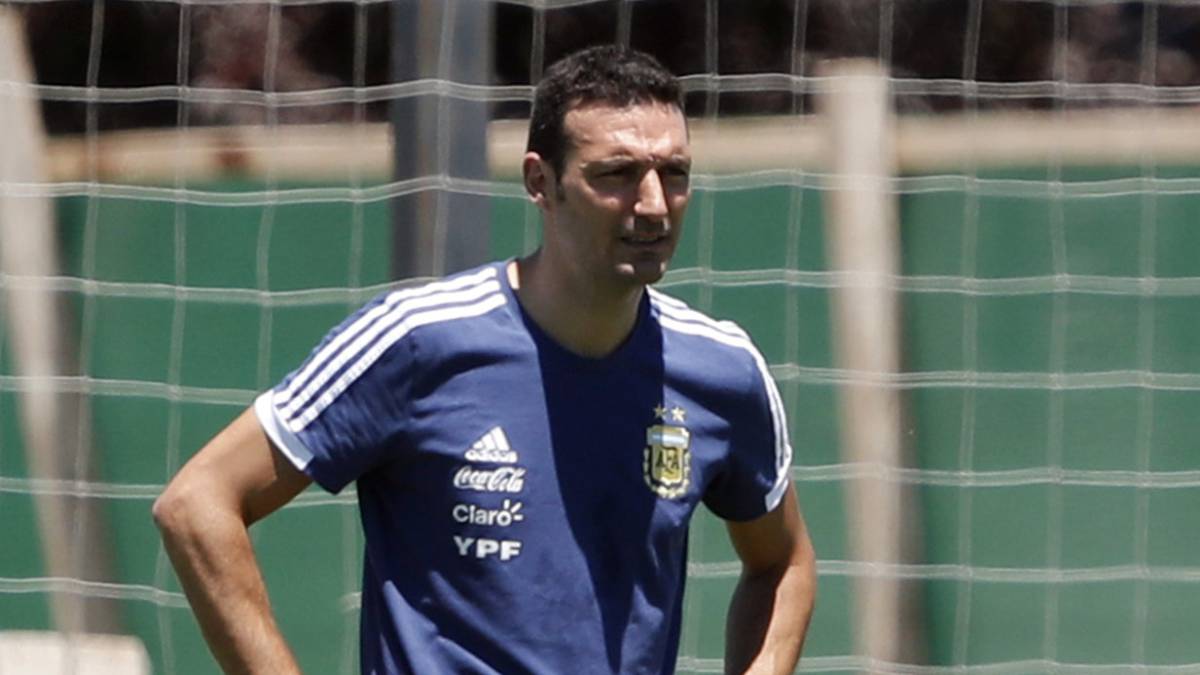 Scaloni con Argentina.