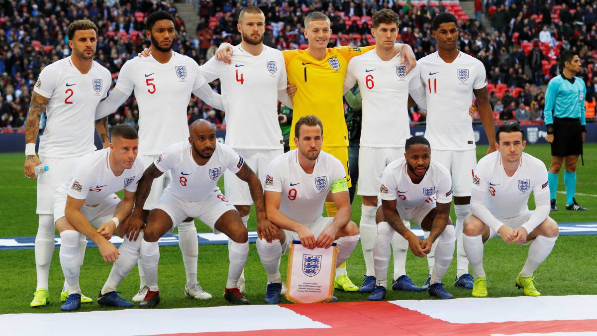 El once titular de la selección de Inglaterra contra Croacia.