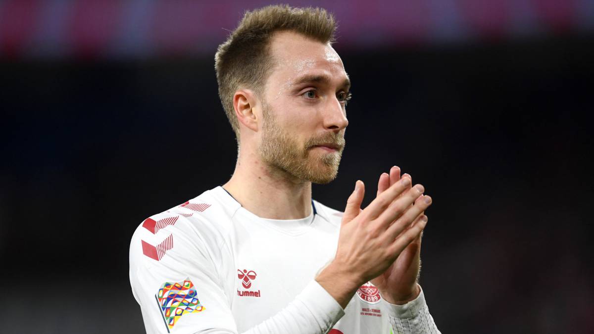 El centrocampista danés del Tottenham, Christian Eriksen, durante un partido de Dinamarca.