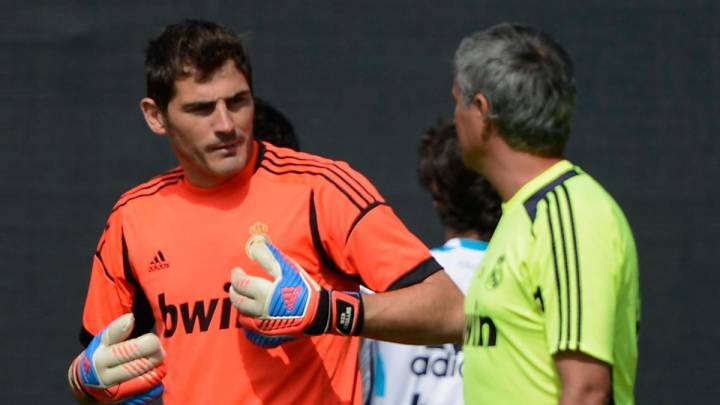 Casillas y Mourinho, en su etapa en el Real Madrid.