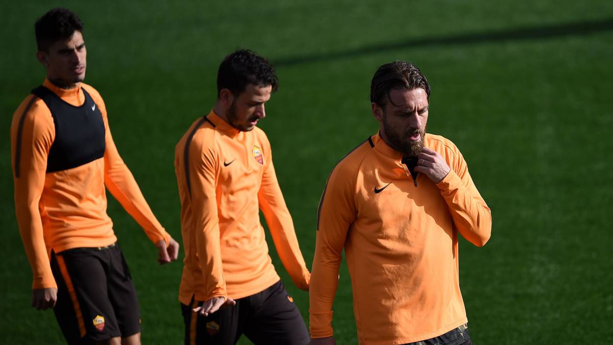 De Rossi y Perotti no estarán ante el Madrid por lesión